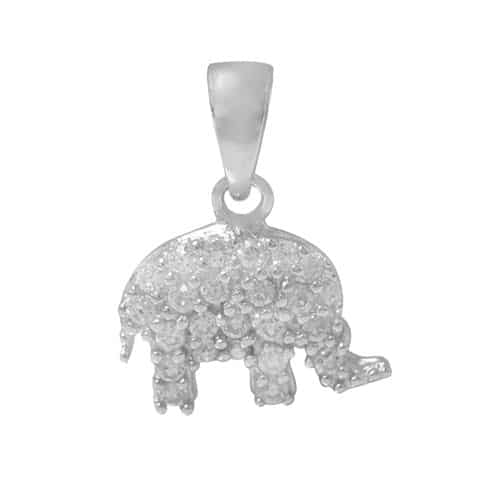 CZ Encrusted Elephant Necklace