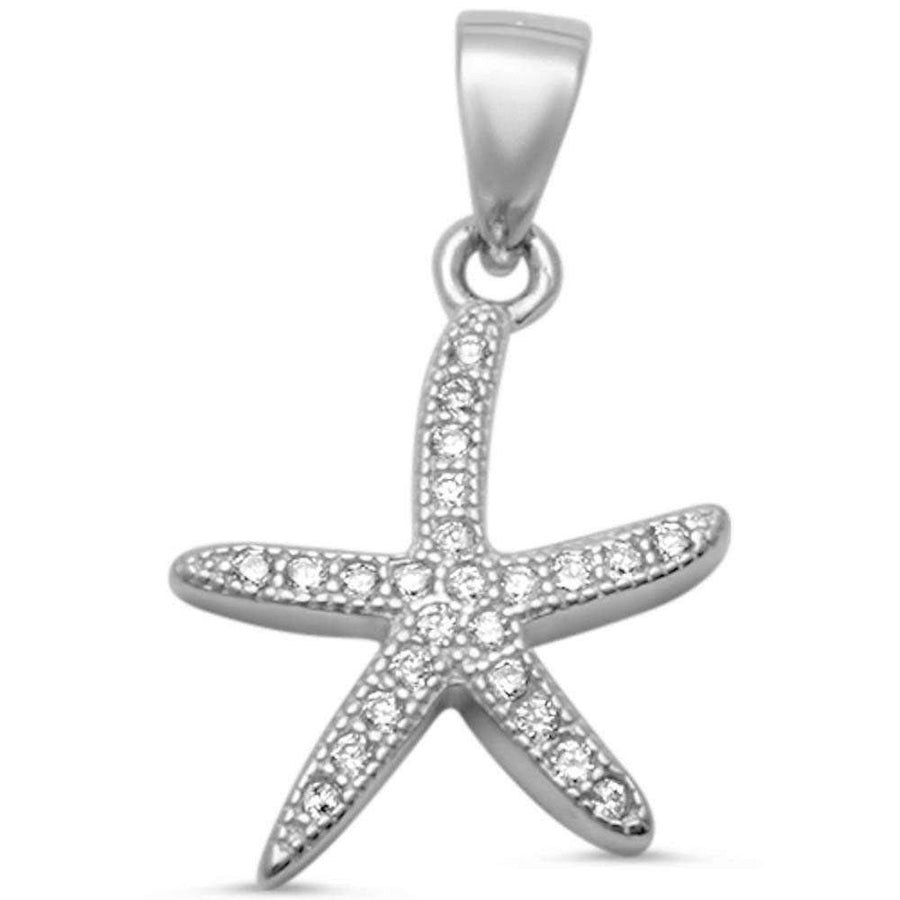 CZ Medium Starfish Necklace