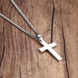 Men's Smooth Cross Necklace