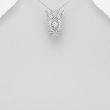 Dancing CZ Owl Necklace