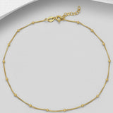 Gold Plated Satellite Anklet