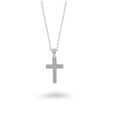 CZ Center Embedded Cross Necklace