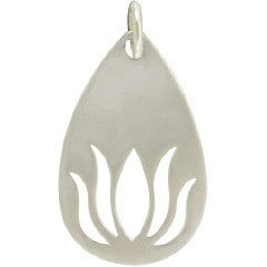 Teardrop Lotus cut-out Necklace