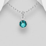 Small Swarovski Round Birthstone Necklace