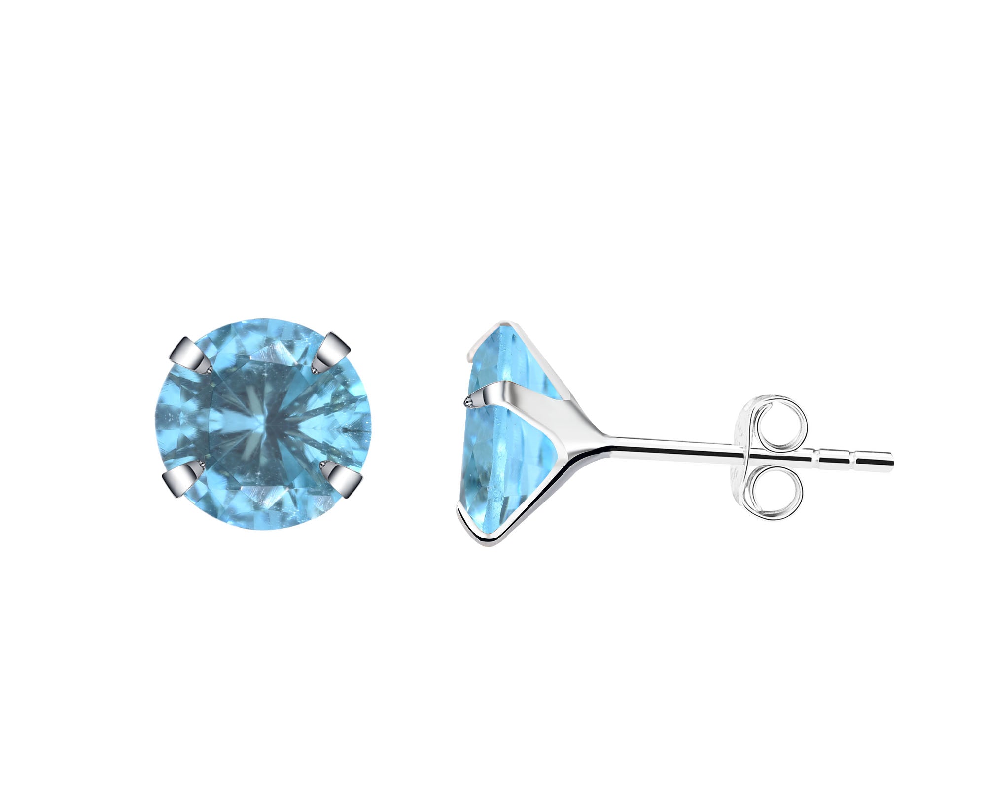CZ Birthstone Stud Earrings