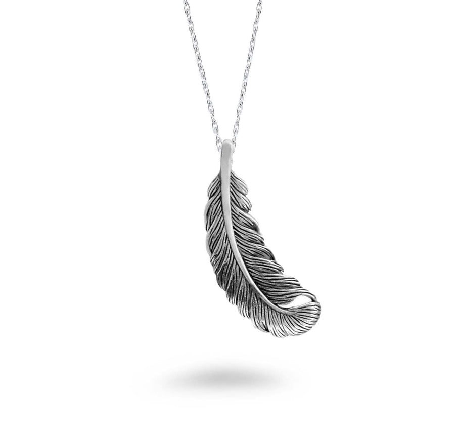 Realistic Feather Slider Necklace