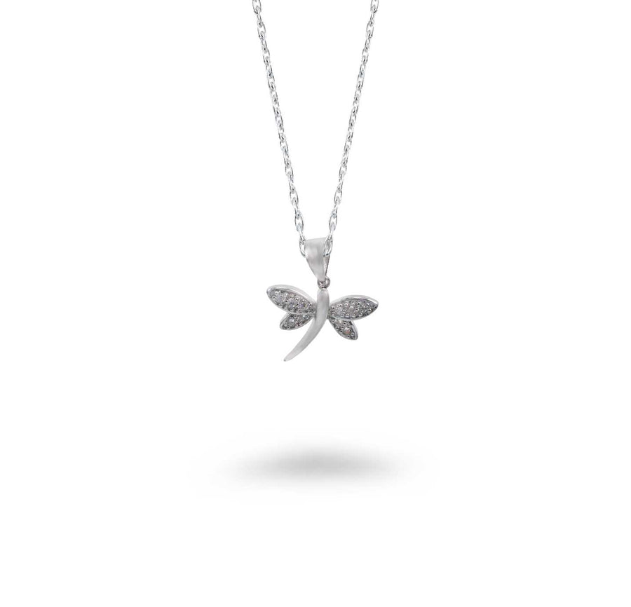 CZ Wings Dragonfly Necklace