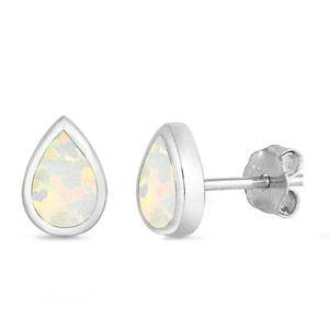 Teardrop Opal Stud Earrings