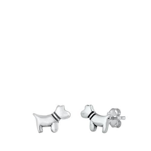 Small Dog Stud Earrings