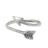 Rhodium CZ Arrow Wrap Ring
