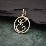 Circle Script Initial Necklace