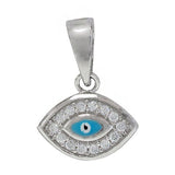 CZ Evil Eye Oval Shaped Necklace