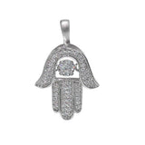 Dancing Stones Hamsa Necklace