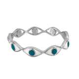 Enamel Evil Eye Eternity Ring