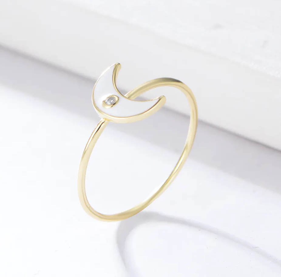 Pastel Enamel Symbol Ring