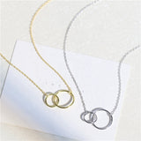Double Smooth Circle Necklace