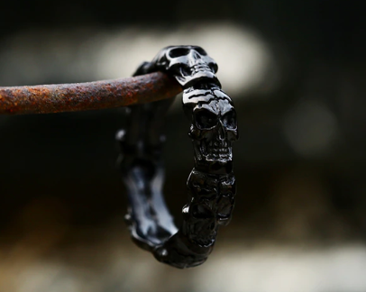 Stainless Steel Skull Eternity Ring