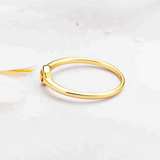 Thin Evil Eye Blue CZ Ring