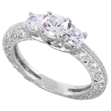 3 CZ Vintage Ring