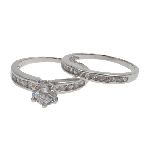 6.5mm Solitaire Engagement Ring Set