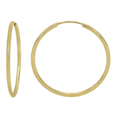 Gold Plated Sterling Silver Hoops