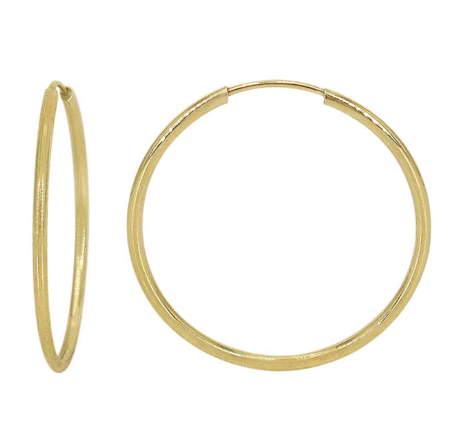 Gold Plated Sterling Silver Hoops