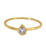 Teardrop CZ Ring