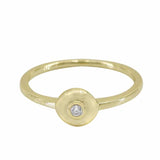 Circle with Center CZ Ring