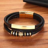 Layered Multi-leather Stylish Bracelet