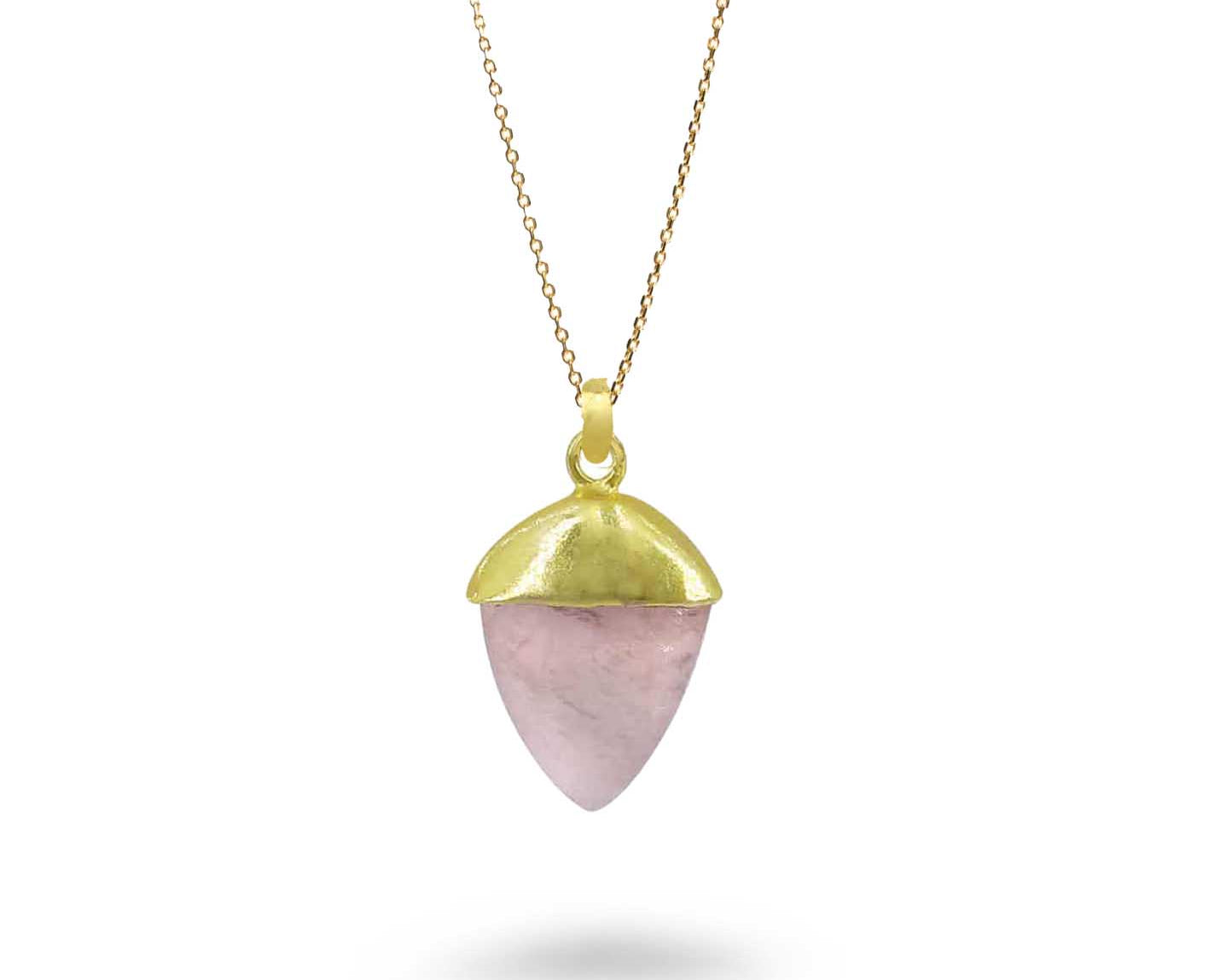 Semi Precious Cone Shape Necklace