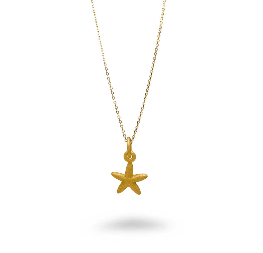 Small Texture Starfish Necklace