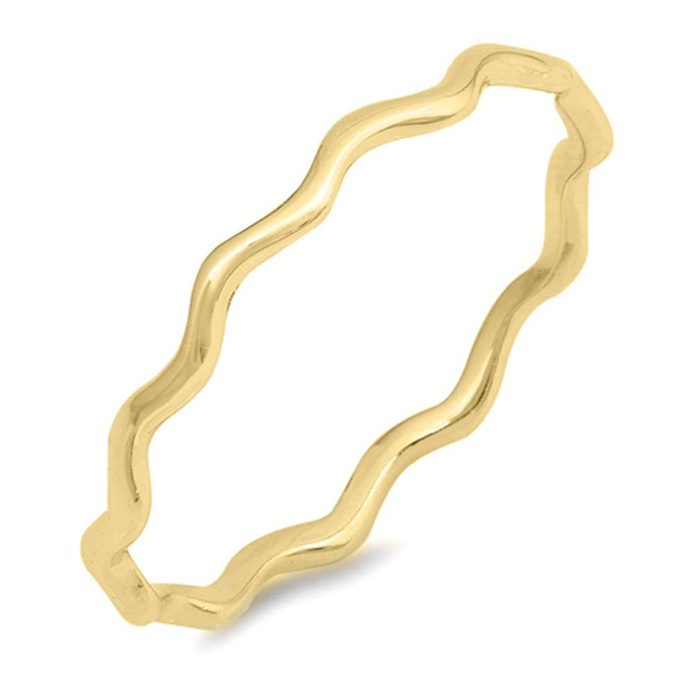 Wavy Thin Band Ring