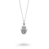 Lotus in Hamsa hand Necklace
