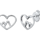 Heart Mountain Stud Earrings