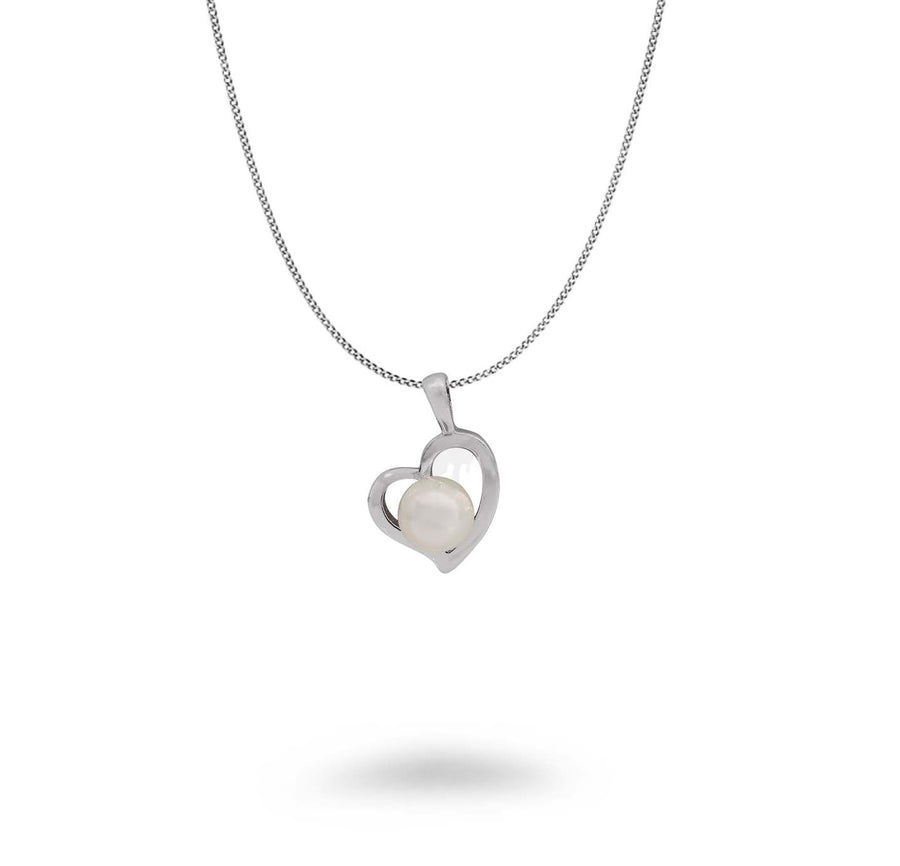 Heart Pearl Slider Necklace