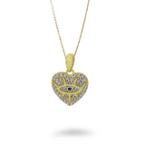 Heart Flair Evil Eye Necklace