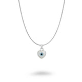Evil Eye MOP Heart Necklace