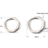 Hexagon Smooth Huggie Earrings