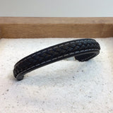 Braided and Saddle Stitched Leather Bracelet