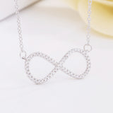 Embedded CZ Infinity Necklace