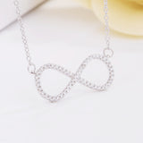 Embedded CZ Infinity Necklace
