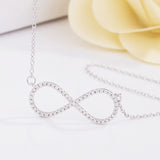 Embedded CZ Infinity Necklace