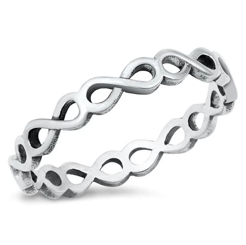 Eternity Oxidized Infinity Ring