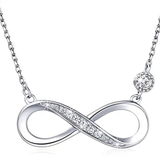 CZ Feature Infinity Necklace