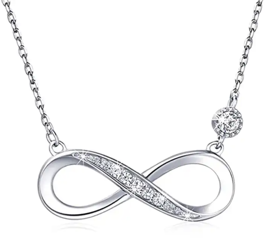 CZ Feature Infinity Necklace