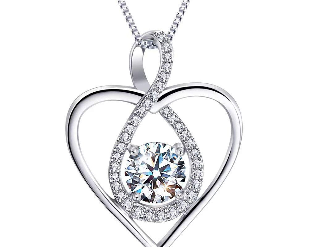 Infinity Heart Birthstone Necklace