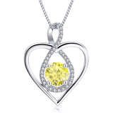 Infinity Heart Birthstone Necklace