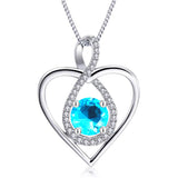 Infinity Heart Birthstone Necklace