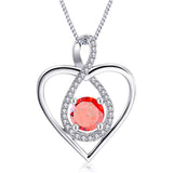 Infinity Heart Birthstone Necklace