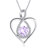 Infinity Heart Birthstone Necklace